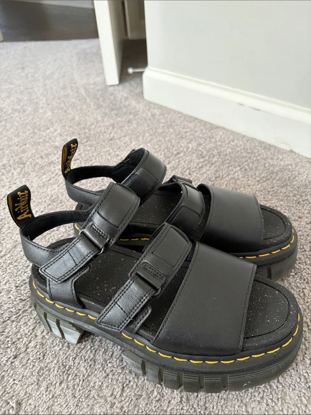 Doc Martens Ricki 3 Strap Sandal Black Leather